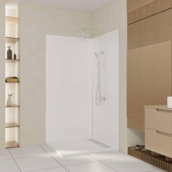 Paquete AURLANE: Paneles Murales de Aluminio Blanco (2 unidades) 100×210 cm + Perfiles Cromados