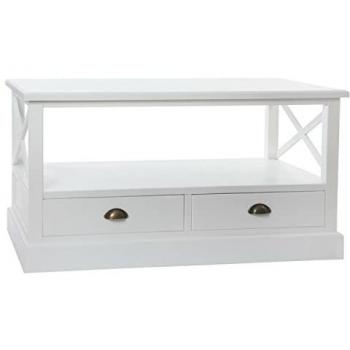 Mesa de centro dkd home decor blanco madera (108 x 48 x 56,5 cm)