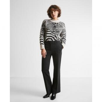 Pantalones de traje para mujer con nervio central y bolsillos