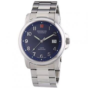 Swiss Army Men's Quartz Timepiece with Blue Dial and SS Bracelet 6-5231.04.003