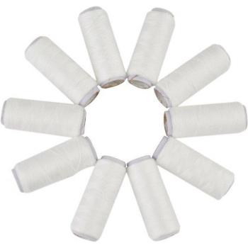 10pcs White Polyester Thread for Sewing Accessories