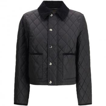 Burberry Black Diamond Quilted Light Jacket – Female, L