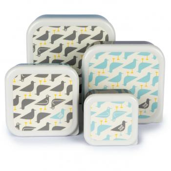 Yum Yum Turquoise Seagull Snackpot Quartet – 12 x 12 x 5.5 cm