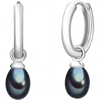 Antracita & Plata: Pendientes Valero Pearls