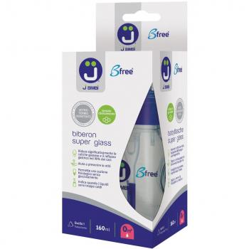 J Bimbi Biberon In Vetro Canula Anticoliche Tettarella Silicone 160ml