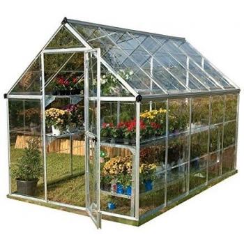 'x10' Palram Canopia Harmony Walk In Silver Polycarbonate Greenhouse
