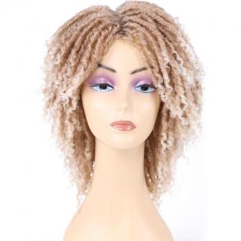 Faux Locs noirs en synthèse – Perruque courte pour femmes