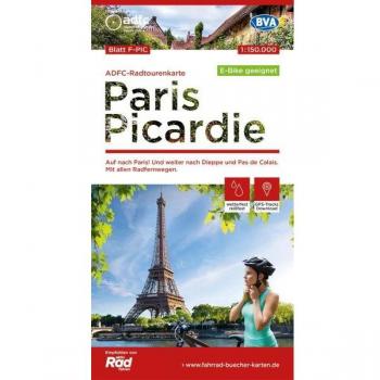 ADFC-Radtourenkarte F-PIC Paris Picardie 1:150.000, reiß