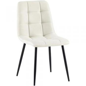 Silla de comedor de tela crema Antibes