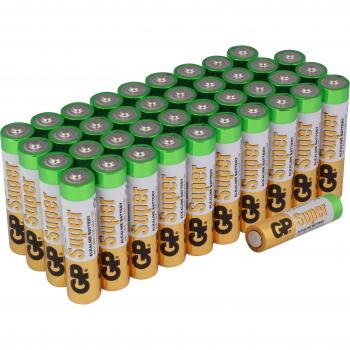 GP 40er Set Super Alkaline Batterien LR03 AAA (2,5x16er Blister (8+8)) GPPCA24AS465 03024AB40
