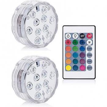 10 LED Fernbedienung Gesteuert Unterwasser Nachtlampe