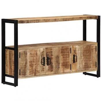 Rustic Mango Wood Side Cabinet 120x30x75 cm