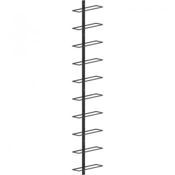 Armadio a Parete Vino 10 Metallo Nero