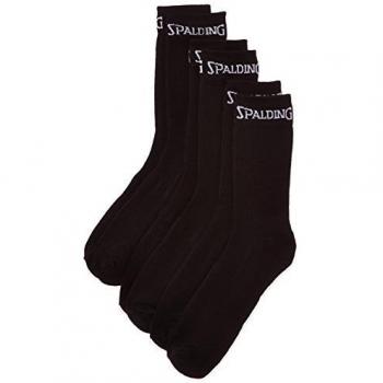 Spalding Calze Mid Cut 3 Paia, nere, per uomo EU 36-40