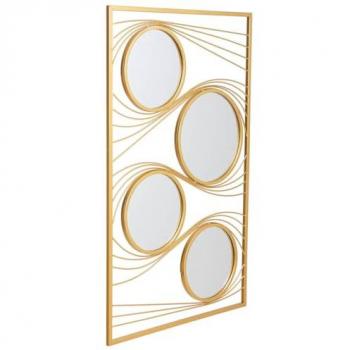 Espejo de Hierro Dorado para Pared 61x96 cm