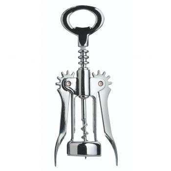 Sacacorchos Bar Craft Doble de Aletas, Acero, Plateado, 16 x 3.5 x 23 cm