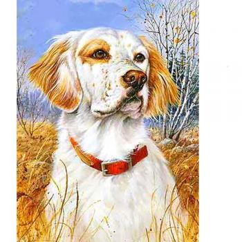 Décoration murale chien en strass