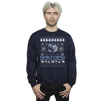 Sudadera con capucha Netflix The Witcher Temporadas Witchings L azul marino