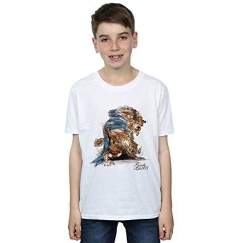 The Beast Sketch Boy’s T‑Shirt – Disney, White, 12‑13 years