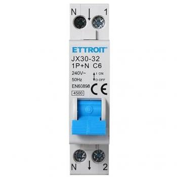 Interrupteur ETTROIT 1P+N 6A 4,5Ka 220V Module DIN