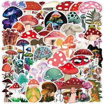 Autocollants Champignon pour Skateboard 50pcs