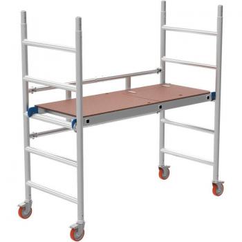 Montaje Instantáneo Andamio de Aluminio 150 kg con Escalera Plegable 26 cm (Marchetti)