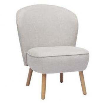 Velluto Beige Poltrona Natura Scandinave