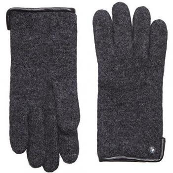 Roeckl Women's Anthracite Milled Wool Gloves with Leather