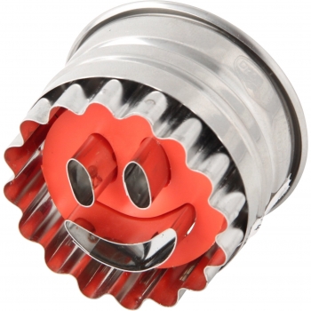 Cortador de Galletas Dr. Oetker, Sonrisa, Acero Rojo
