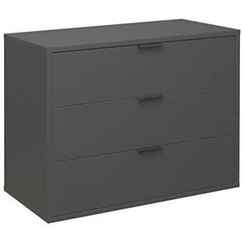 Kommode MÄUSBACHER Bonnie, anthrazit matt lackiert, 81 cm breit
