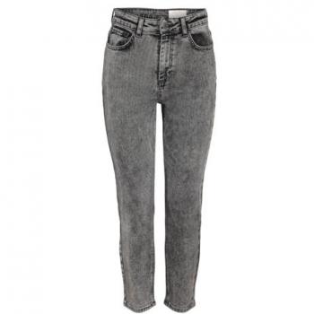 Noisy May Moni Hochbund Gerade Jeans Dunkelgrau W25 L32