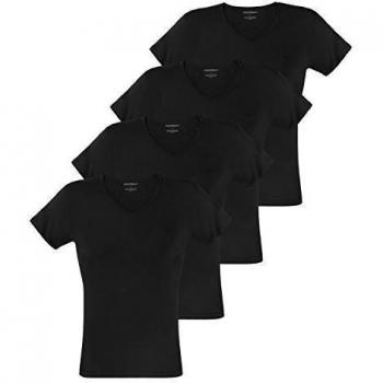 T-Shirts Col en V Emporio Armani 4er Paquet Noir L