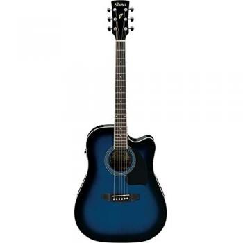 Ibanez PF15ECE Electro Acoustic Trans Blue Burst