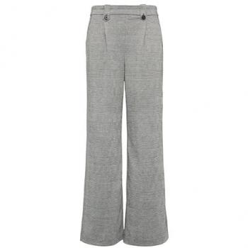 QS Wide Leg Bundfaltenhose mit Strukturmuster, Größe 44/32
