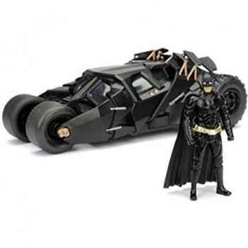 JADA TOYS Batman Batmobile Il Cavaliere Oscuro con Personaggio Die Cast 1:24
