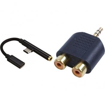 Convertidor de 3,5mm a 2 RCA y USB-C