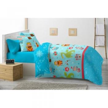 Edredón Nórdico para Cama 90 Estampado Dinosaurio 180x260cm Reversible Microfibra