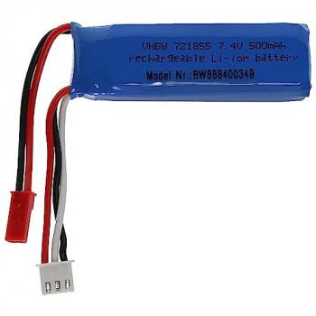 Modèle RC PowerPack 500 mAh 7,4 V Li‑Poly 61×20×16 mm (VHBW)