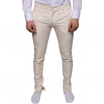 Dolce & Gabbana Men's Off White Slim-fit Chino Pants