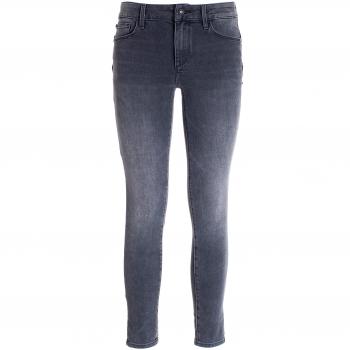Jeans skinny in denim stretch nero effetto push-up