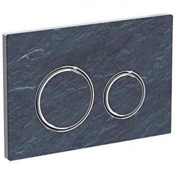 Geberit Sigma21 Actuator Plate, Slate/Chrome Plated