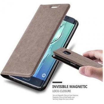 Étui Samsung Galaxy S6 EDGE MARRON CAFÉ de Cadorabo avec fermeture invisible