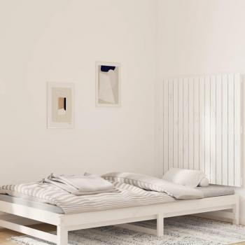 Cabecero de cama pared madera maciza pino blanco 95,5x3x90 cm vidaXL