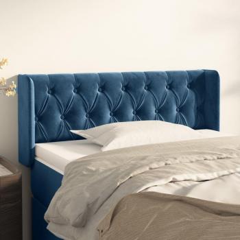 VidaXL Kopfteil Samt Dunkelblau 103x16x78/88 cm