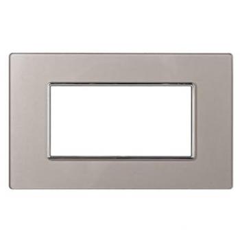 ETTROIT AN84406 Plaque en verre 4P Argentée Moon
