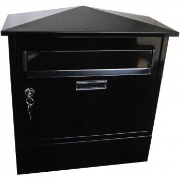 Itchen Large Capacity Steel Post Box with Newspaper Holder