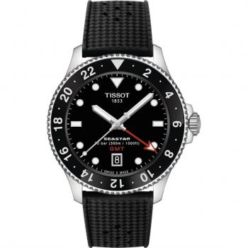 Tissot Seastar 1000 GMT Black Dial Men's Watch