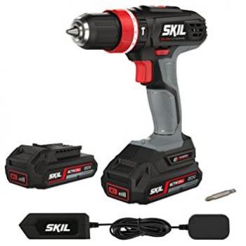 SKIL 2844AC Bohrmaschine mit 2 Akkus, Ladegerät und Zubehör