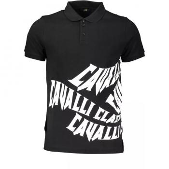 Cavalli Class Black Polo Shirt for Men