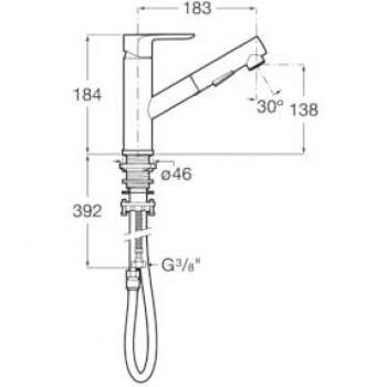 Fregadero Roca Cala 8600C – Grifo Monomando Caño Giratorio en Cromo